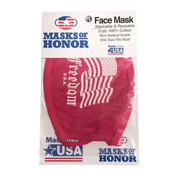 🇱🇷Pink “FREEDOM” Mask🇱🇷 - Picture 3 of 3